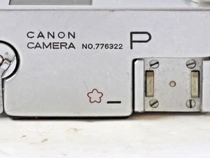 Canon P with Red CHERRY BLOSSOM LOGO (JSDF ) ER Case. RARE. Shutter needs repair - Picture 1 of 8