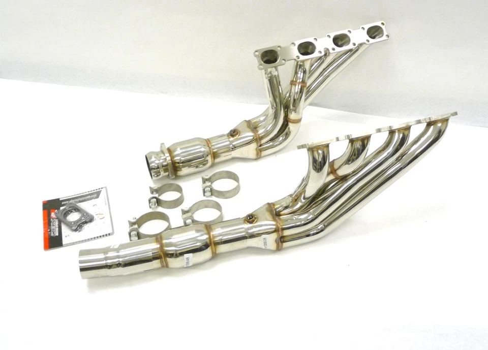 OBX Stainless Long Tube Manifold 90-95 Corvette ZR1 LT5 C4 Full Length w Bolts - Image 1 of 1