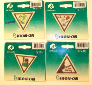 Lote de parches de insignias planchadas de Girl Scouts, carreras, sentido de seguridad, la gente habla - Imagen 1 de 2