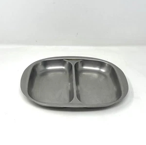 Frasers Edelstahl Geteilt Stahl Serviertablett Made In Sweden - Bild 1 von 3