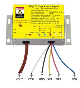 AHV12VN2500V3MAW High Voltage DC-DC Power Supply 12VDC Input −2500V 3mA Output - Picture 1 of 5