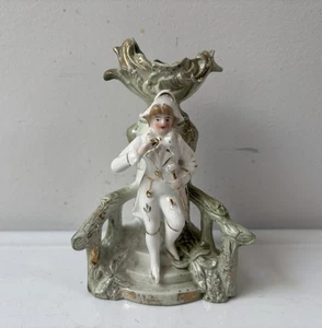 Porcelain French Man Single Flower Vase - Picture 1 of 6