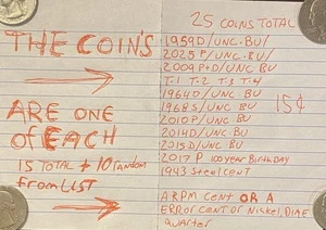 münzlots us münzen sammlung 1943/2025 siehe Fotos, Strumpf Füller Spaß!! - Bild 1 von 6