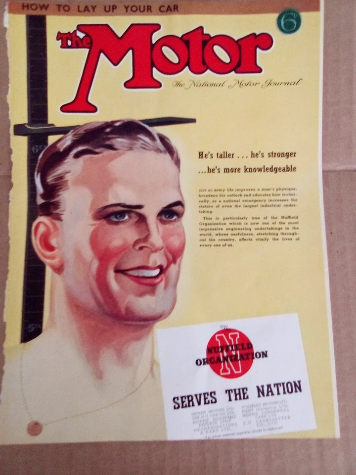 "ADVERTISEMENT -  VERY RARE 1942 WW2 NUFFIELD Organisation Original Colour ..... - Image 1 of 1