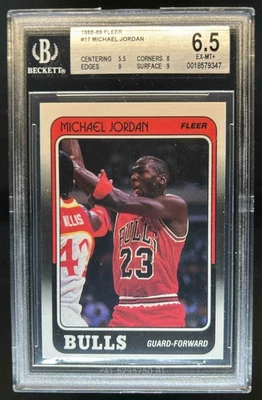 1988-89 Fleer Michael Jordan #17 Bulls BGS 6.5 - Image 1 of 2