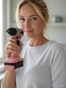 DEKO Trapano Elettrico Senza Fili 20V Trapano Elettrico Rosa Leggero per Donna Nuovo - Foto 1 di 3