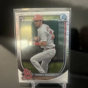 2025 Bowman - Thomas Saggese #57 Chrome Mojo Refractor (RC) - Picture 1 of 2