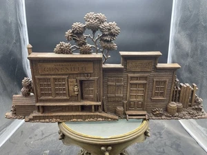 Placa de pared vintage Burwood Gunsmith and Cooperage decoración Old Western Town 1975 - Imagen 1 de 5