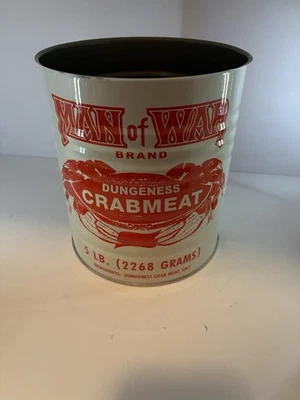 Man Of War Dungeness Crab Meat 5 LB Can. Empty With No Lid - Image 1 of 4