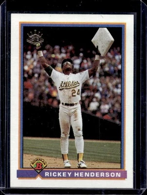 1991 Bowman Rickey Henderson #692 Athletics - Image 1 of 2
