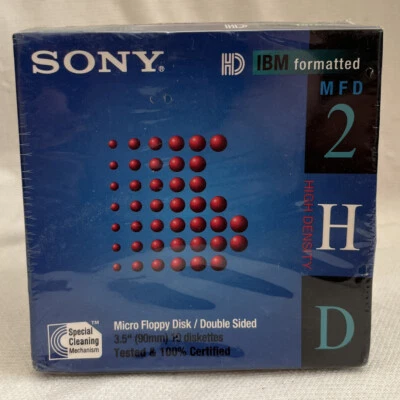 DISQUETES SONY 2HD IBM FORMATEADOS 1.44 MB 3.5", 10 DISQUETES POR CAJA 💥 Foto 1 de 3