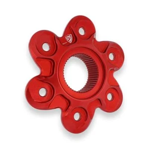 Flangia portacorona 6 fori rossa CNC Racing Ducati 1198 2009-2011 - Imagen 1 de 5