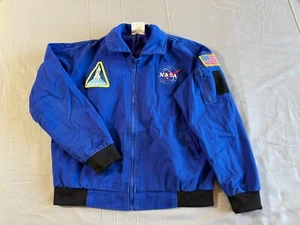 NASA Blue Bomber Jacket Kids Youth Large Get Real Gear Space Astronaut - Picture 1 of 14