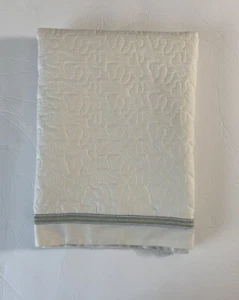 Raymond Waites RHAPSODY Euro European Pillow Sham 26"X26" Ivory, Silver, Green - Picture 1 of 17