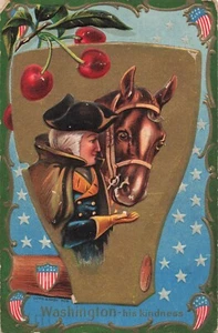 AK Patriotischer General George Washington geprägtes Pferd um 1913 R539 - Bild 1 von 2