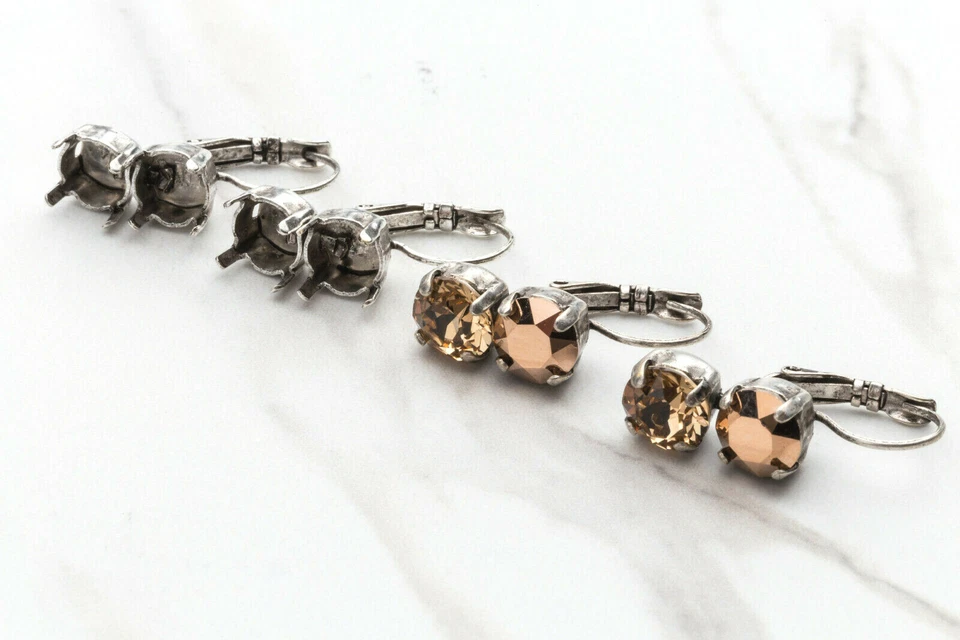 8,5 mm | Pendientes colgantes de dos monturas | (EE 5) Foto 1 de 1