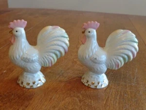 LENOX RISE N SHINE ROOSTER FIGURAL SALT AND PEPPER SET - Picture 1 of 2