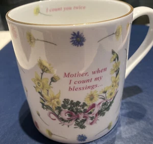 Halcyon Days NIB Coffee Cup Mother when I count my blessings - Picture 1 of 6