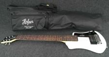 HOFNER HCT-SH-WH SHORTY CONTEMPORY SERIES TRAVEL Electric Guitar WHITE & Gig Bag for sale