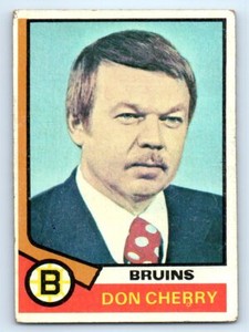 1974 Topps #161 Don Cherry   HC, RC Boston Bruins