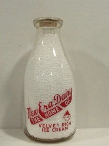 SRPQ Milk Bottle New Era Dairy Carbondale IL JACKSON CO Valvet Rich Ice Cream 47 - Picture 1 of 2