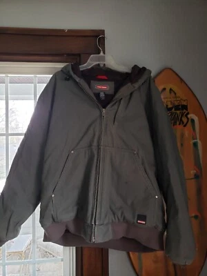 Craftsman, тяжелый холст, стеганая подкладка мужское рабочее пальто, XXL. Серый - Изображение 1 из 4