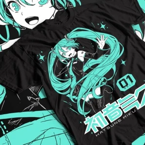 Hatsune Miku T-Shirt, Anime Girl Tee, Kawaii Vocaloid Top, Project Diva Shirt, - Picture 1 of 9