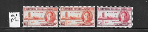 NORTHERN RHODESIA SCOTT #46A-47 1946 PEACE ISSUE- MINT  NEVER HINGED Cover