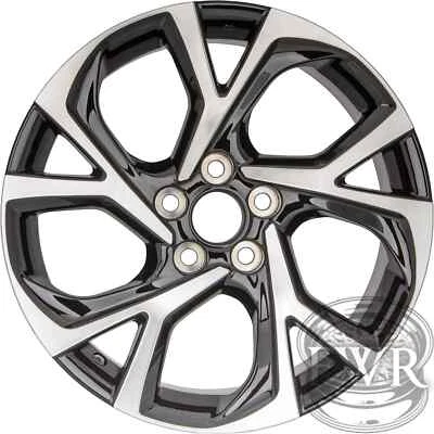Aro de roda de liga leve usado 18" usinado e preto para Toyota C-HR 75224 2018-2021 - Imagem 1 de 3
