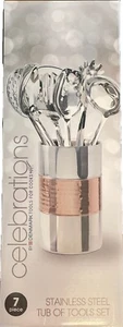 Celebrations Stainless Steel Utensils Tub of Tools Set New In Box - Picture 1 of 6