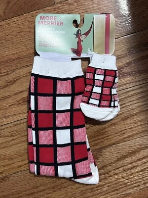 Calcetines a juego para padres de mascotas y mascotas a cuadros de vacaciones - Pata de mascota talla mediana - NUEVO Foto 1 de 4