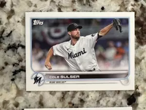 2022 MINI TARJETA DE BÉISBOL MLB MIAMI MARLINS COLE SULSER #US103 - Imagen 1 de 1