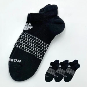 3 pairs Women's Cushion solid ankle Socks Size Med 8-10.5 Black BOMBAS NWT - Picture 1 of 2