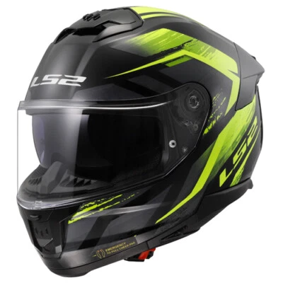 LS2 Stream II Fury (FF808) - Integralhelm - schwarz/neongelb  Motorradhelm - Neu - Bild 1 von 4