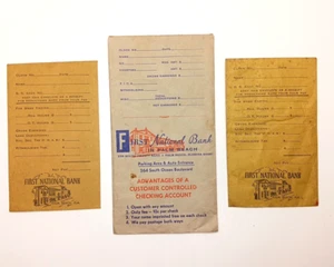 3 Vintage Bargeld Umschläge von First National Bank, Palm Beach, Florida - Bild 1 von 5