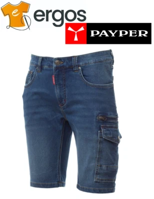 Payper WEST SHORTS Pantaloncino Bermuda Multitasche Taglio Jeans Tubolare Uomo