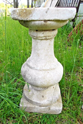 ANTIQUE 19th CENTURY MARBLE GARDEN PEDESTAL Cover