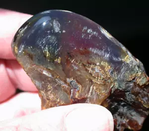 Beautiful Purple Green AMBER Fossil Gemstone LARGE 28 gram Piece - Picture 1 of 11