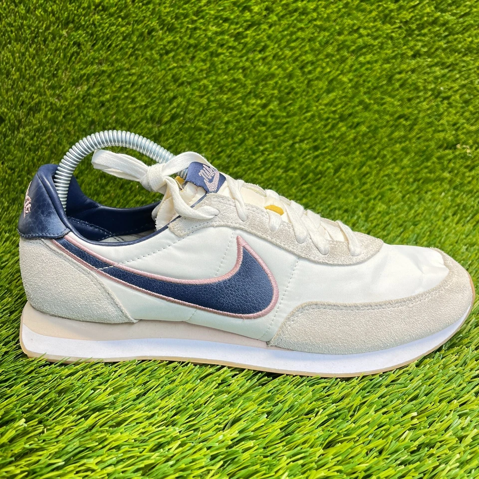 Nike Waffle Trainer 2 SE Niños Talla 7Y Beige Azul Atlético Zapatos para Correr Tenis Foto 1 de 4