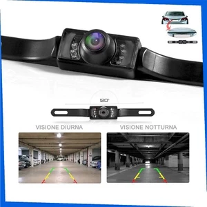 TELECAMERA POSTERIORE PER AUTO NIGHT VISIONE NOTTURNA ASSISTENZA PARCHEGGIO - Picture 1 of 4