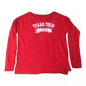 Texas Tech Red Raiders Women's Medium Long Sleeve T-Shirt Tee Red NEW UA - Picture 1 of 4