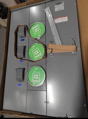 Square D MP43-200 Meter Pak, 200A 1PH, 3 velocidades 400A Bus principal IGUAL QUE WEP4312 Foto 1 de 4