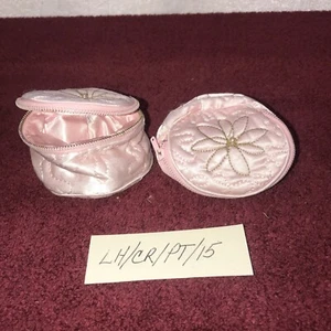 Vintage Pink Womens Powder Puff Carrier’s? Or Coin Purse’s - Picture 1 of 4