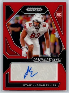 Jonah Elliss 2024 Panini Prizm Draft Picks Saturday Star Red Rookie Auto /199 - Picture 1 of 2
