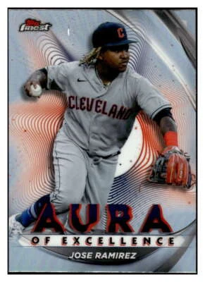 JOSE RAMIREZ 2022 Topps Finest Aura of Excellence Refractor #AE-JR Guar ID:54446 - Image 1 of 2