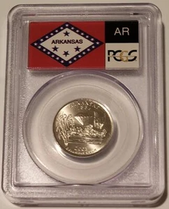 2003 D Arkansas State Quarter MS67 PCGS Flag Label - Picture 1 of 2