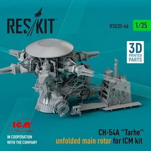1:35 ResKit RSU35-0046 CH-54A Tarhe Desplegado Rotor Principal ICM Kit Impresión 3D - Imagen 1 de 2