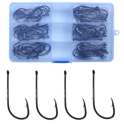 150pc Barbed Baitholder Hook Fly Tying Sharp Hook Long Shank Fishing Hook 92247 - Image 1 of 4