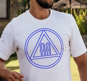 Alcoholics Anonymous -10" Outlined Double AA Symbol -Select Color Free Shipping - Foto 1 di 16