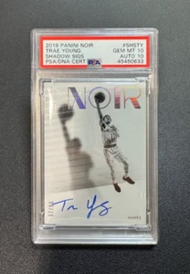 2018 Noir Trae Young Shadow Signatures Rookie RC Auto #/99 PSA 10 DNA 10 pop 1 - Picture 1 of 2
